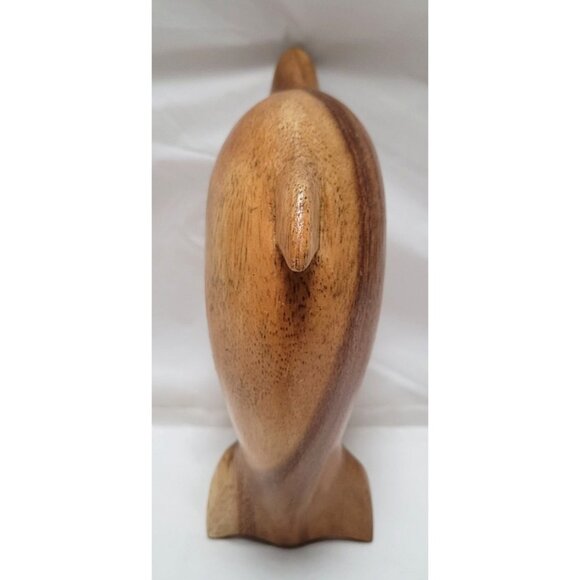 Hand-Carved Wooden Dolphin Figurine Figure Statue About 7 Inches Long - Lot D - Picture 6 of 7